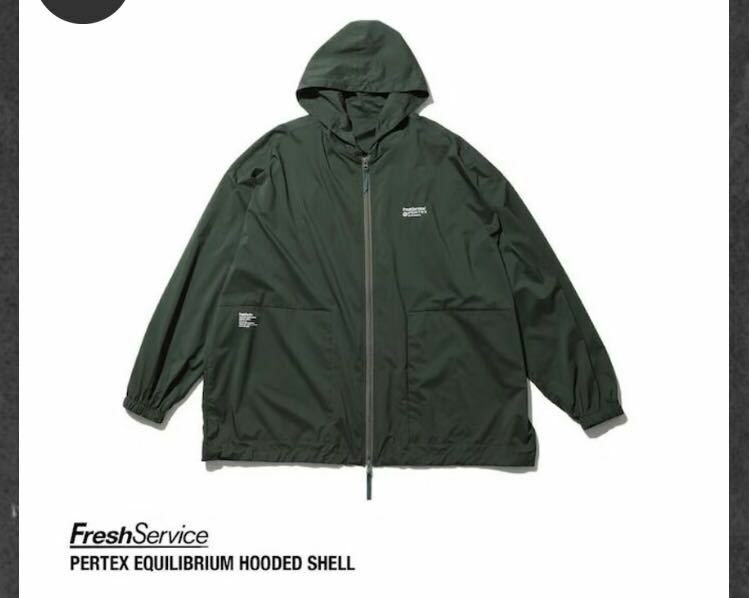 FreshService “PERTEX EQUILIBRIUM HOODED SHELL” フレッシュサービス　グリーン　Mサイズ