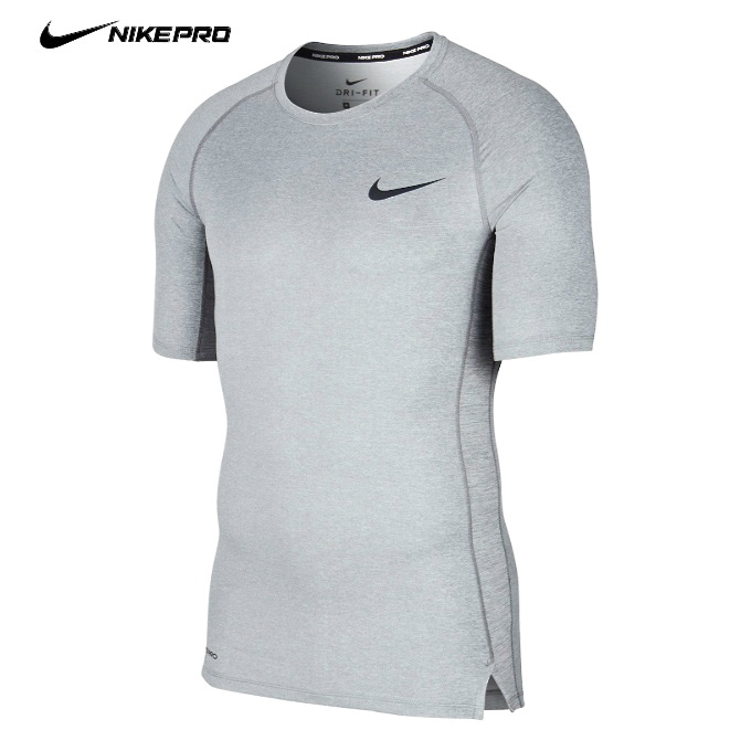 【新品】ナイキ プロ タイト 半袖【085：灰】M インナー コンプレッション Tシャツ トレーニング ジム ゴルフ NIKE PRO