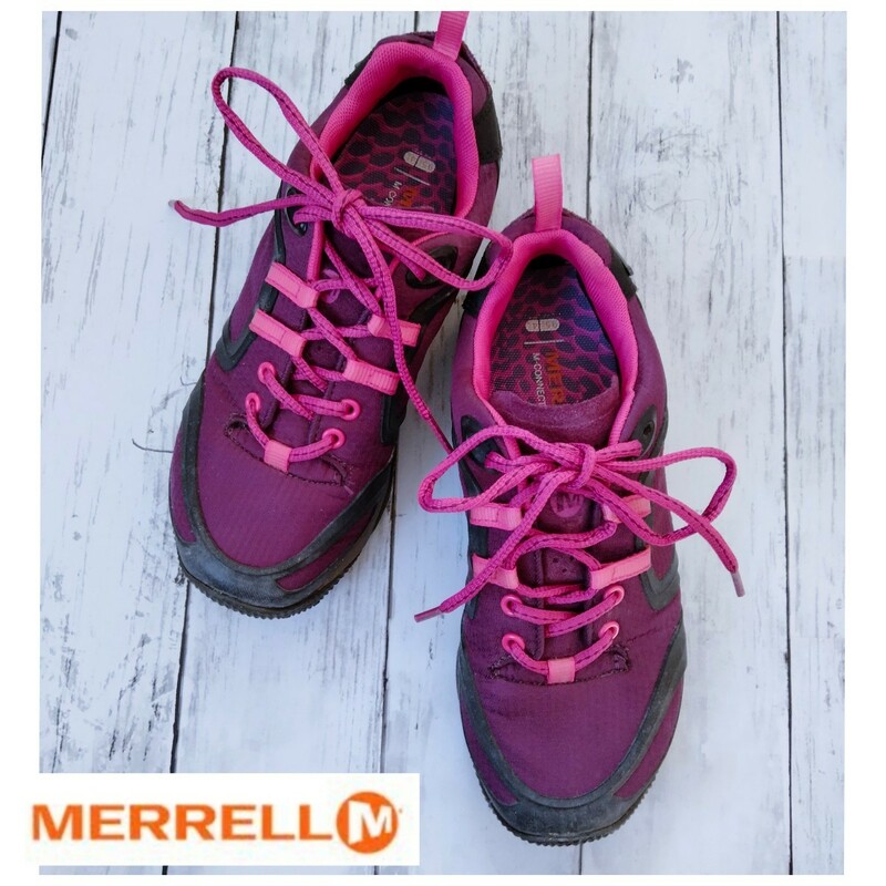 MERRELL*メレル*ゴアテックス*GORETEX*トレッキングシューズ*靴*アウトドア*ハイキング*USA6*23cm*レディース*パープル*スニーカー*紫