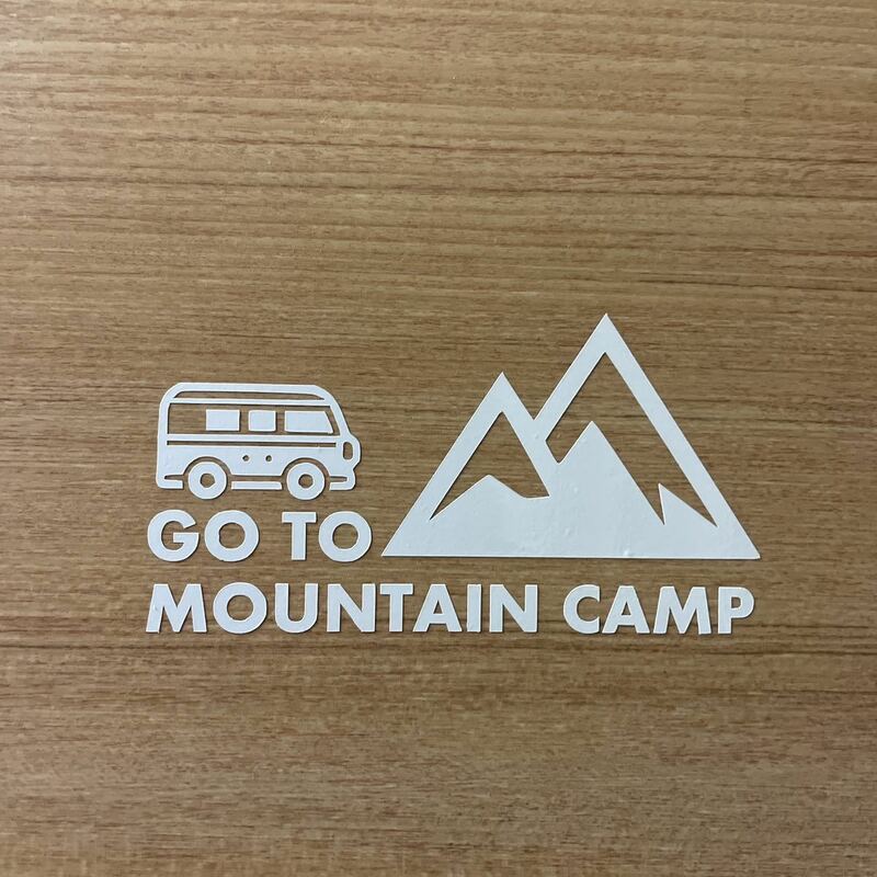 15. 【送料無料】 GO TO MOUNTAIN CAMP 山キャンプ カッティングステッカー キャンプ 【新品】