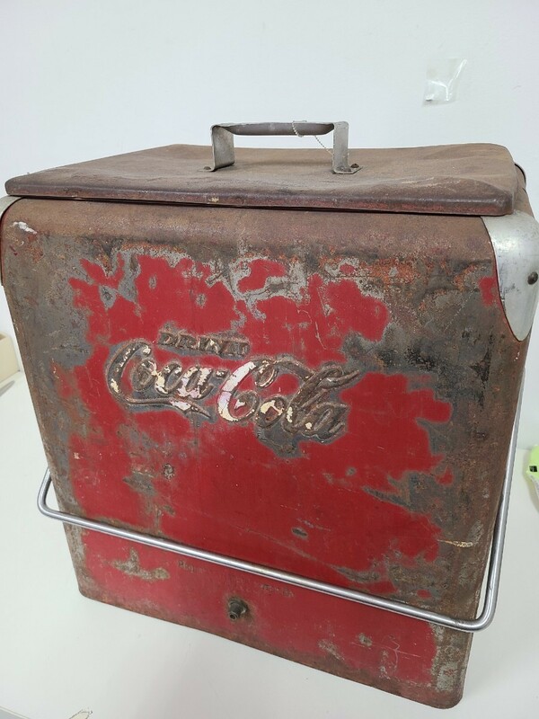 コカ・コーラ　アンティーク レトロ　クーラーボックス　ヴィンテージ　当時物　coca cola　コレクション　店舗　備品