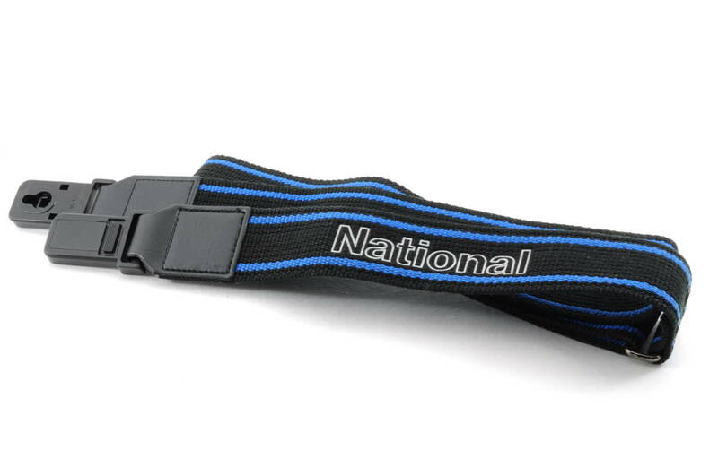 L1610 未使用品 ナショナル National ストラップ 青×黒 カメラアクセサリー クリックポスト