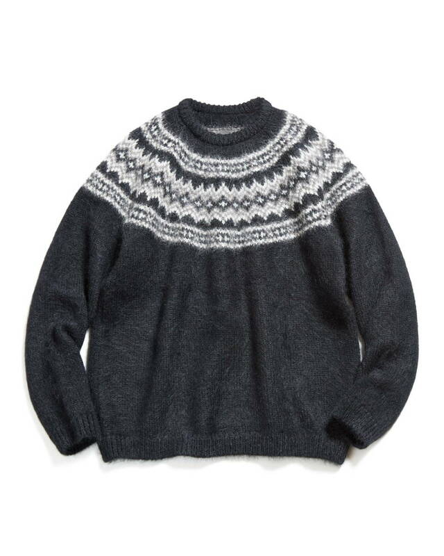 uniform experiment MOHAIR NORDIC CREWNECK KNIT 23aw 23fw 黒2 ユニフォームエクスペリメント　モヘア ノルディック　ニットセーター