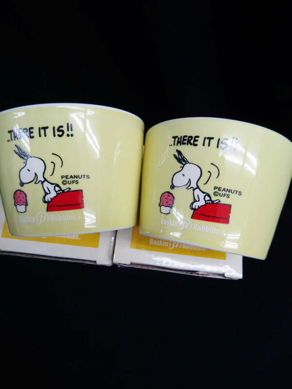 スヌーピー　アイスクリームカップ　陶器　イエロー2 個セット　31サーティワン　未使用品