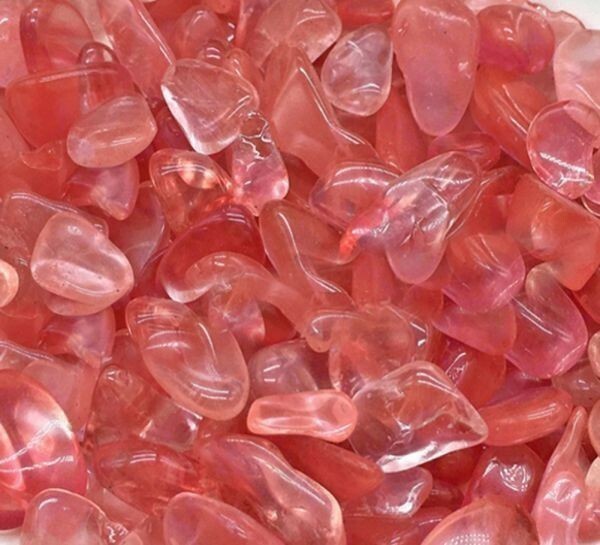 浄化 さざれ 高品質 風水 装飾 水タンク 500g 天然石 パワーストーン 10-15mm 赤水晶 レッドクリスタル Red crystal 人造石