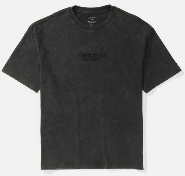 AE*アメリカンイーグル/US:XXL/グレーウォッシュ/オーバーサイズロゴ半袖Tシャツ