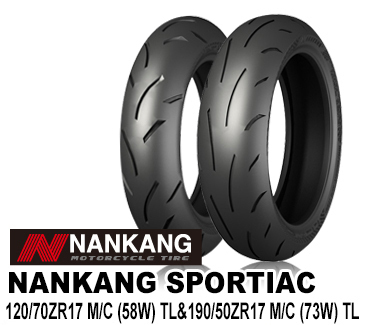 ナンカン スポーティアック WF-2 120/70ZR17(58W)TL&190/50ZR17(73W)TL NANKANG SPORTIAC バイク用タイヤ前後セット バイクパーツセンター