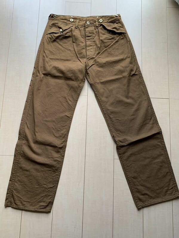 HELLER'S CAFE(ヘラーズカフェ)by WAREHOUSE ウエアハウス 1910's-20's ROSE CITY BRAND/Logger Pants 32 ワンウォッシュ 未使用