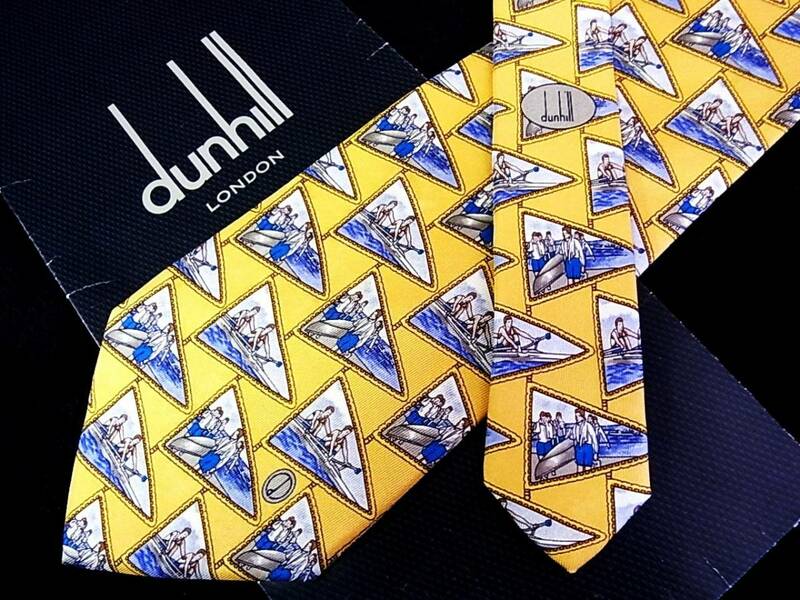 *:.*:【新品N】6458 【ｄunhill】ダンヒル【ロゴ入・ヨット船】ネクタイ★