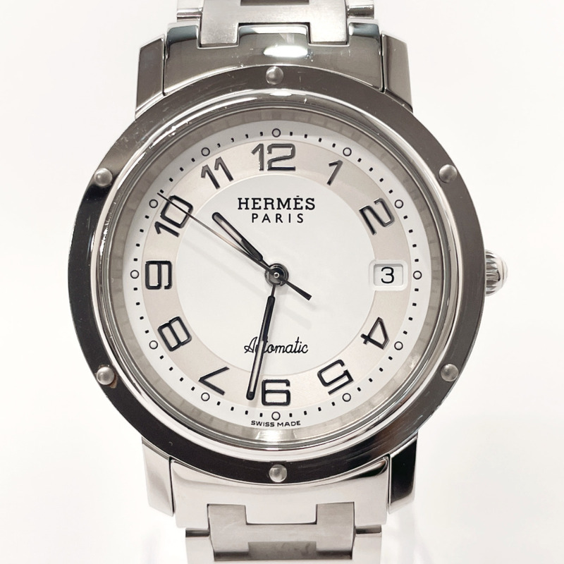 エルメス HERMES 腕時計 CL1.810 クリッパー ステンレススチール シルバー 自動巻き