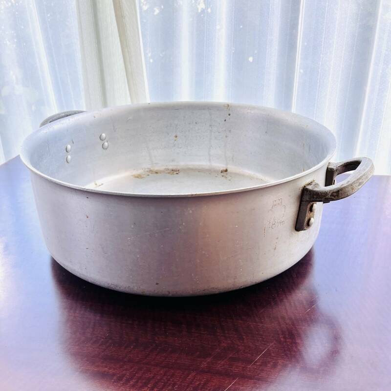 業務用　大鍋　両手鍋　AKAO　アカオドン　オリジナル　48ｃｍ　浅型（3591）調理器具厨房用品