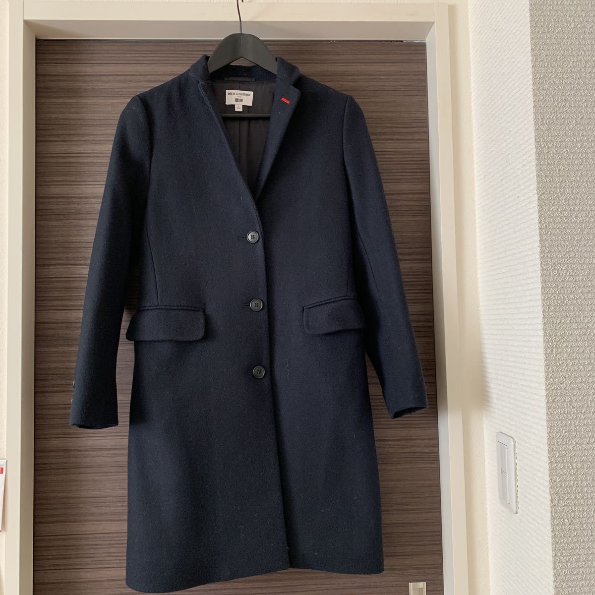ユニクロ UNIQLO INES DE LA FRESSANGE イネスドラフレランジュ テーラードコート コート 紺色 ネイビー 新品未使用 Sサイズ 値下げ