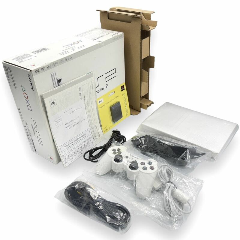 極美品 SONY プレイステーション2 PS2 薄型 本体 SCPH-75000cw セラミックホワイト PlayStation2 動作確認済み