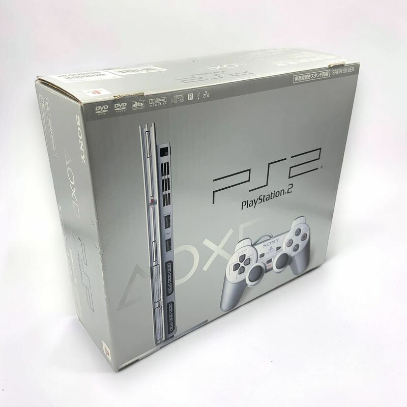 美品 SONY プレイステーション2 PS2 薄型 本体 SCPH-75000SSS サテンシルバー PlayStation2 動作確認済み