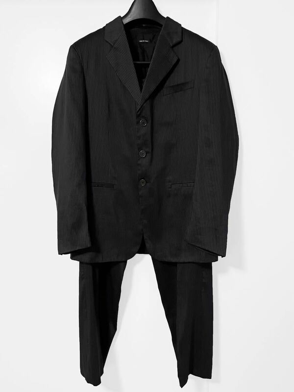 GIORGIO ARMANI 50 スーツ シルク セットアップ テーラードジャケット ストライプ collezioni emporio jeans コート ニット シャツ パンツ