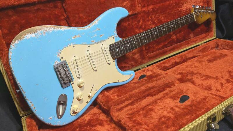 ◆◇◆All Lacquer Finish Heavy Relic VintageSonicBlue Stratocaster CustomElectronicsModify ◆Fender Puer Vintage 65PickUps