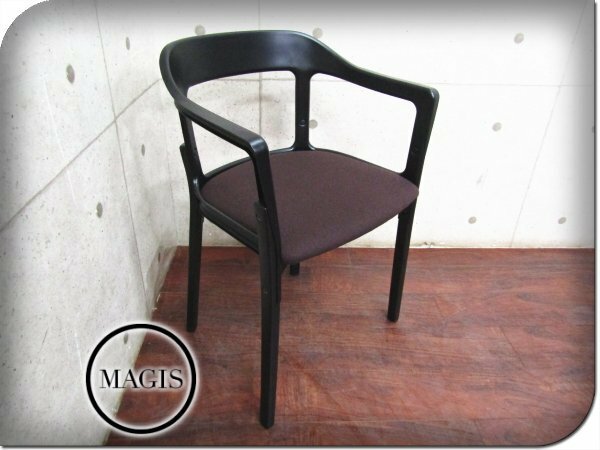 展示品/未使用品/マジス/Steelwood Chair upholstered/SD745/RONAN&ERWAN BOUROULLEC/leg:black/seat:black/チェア/135,300円yykn868k