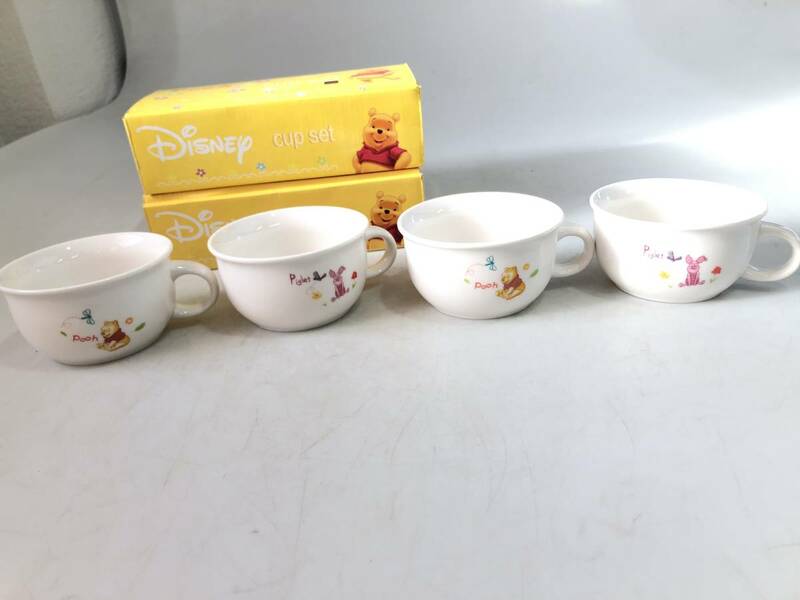 HB8589 disney cup set pooh くまのプーさん　カップセット　スープカップ　まとめて　ディズニー