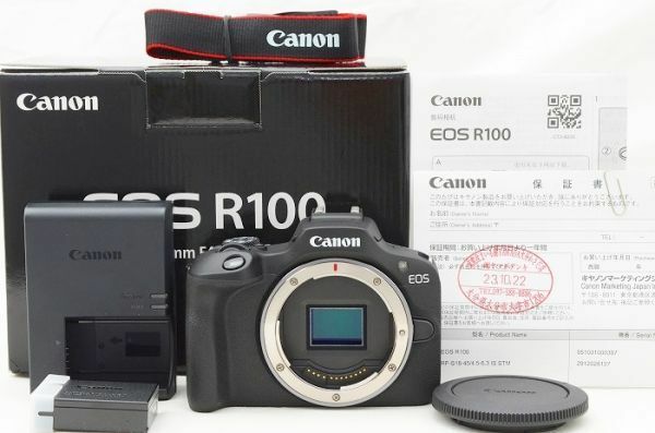 ☆新品☆ Canon キャノン EOS R100 ボディ 元箱 付属品 ♯23110804