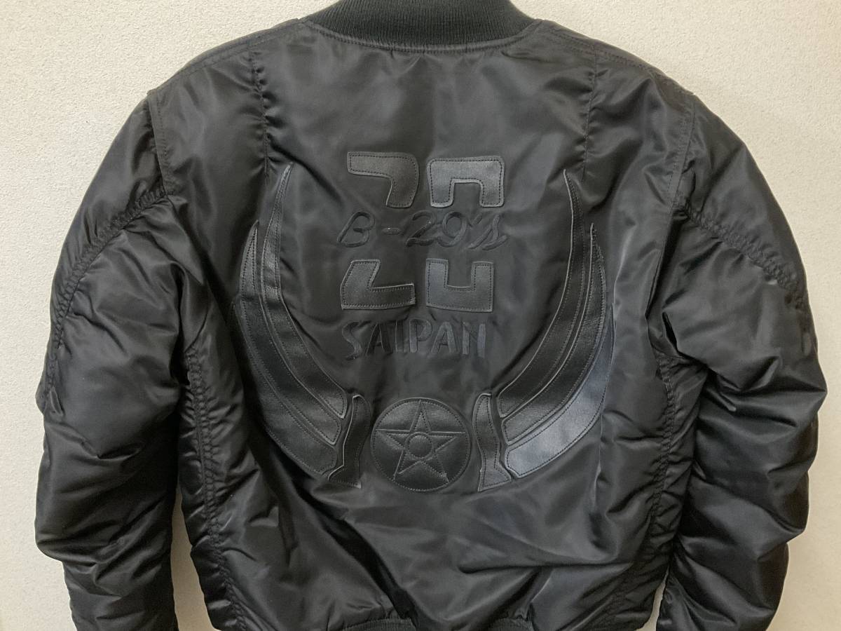 AVIREX / アビレックス【WEB限定】オールブラック MA-1 RE PRODUCT SAIPAN / リプロダクト サイパン / 超希少モデル / 美品 / A1405