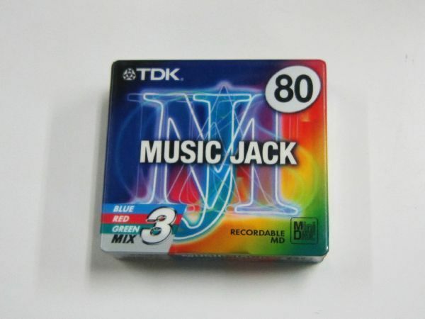 TDK MUSIC JACK 80 録音用 MD 3枚パック MD-MJ80MX3N BLUE RED GREEN Mini disc ミニディスク 日本製