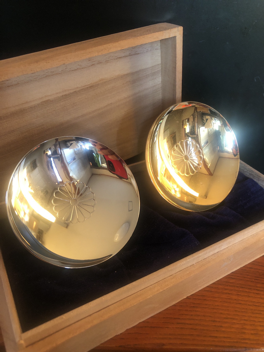 【金杯銀杯】24K GP金メッキPh P ロジウムメッキ　保管品【23/11 TY-P引】