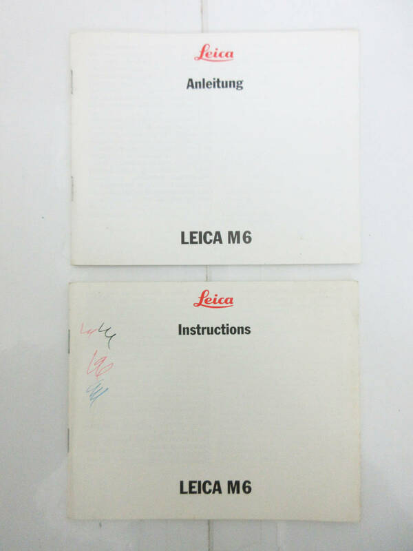 SH4529【取扱説明書】LEICA M6 Leica Instructions Anleitung★ビンテージカメラ カメラ ライカ M6★使用説明書 英語表記★保管品★