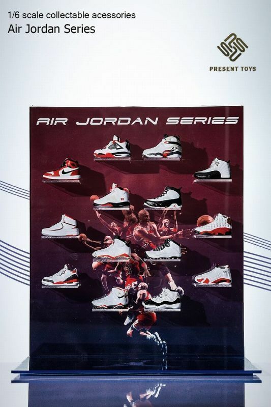バスケシューズ 14ペア スニーカー ディスプレイ セット / Air Jordan Sneakers 1/6 スケール フィギュア ディスプレイ用 ジョーダン 