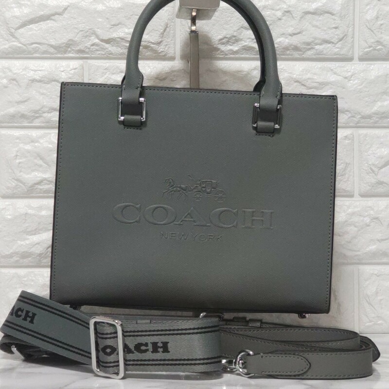 COACH コーチ トートバッグ キャンバス ディテール 未使用 新作 グレー