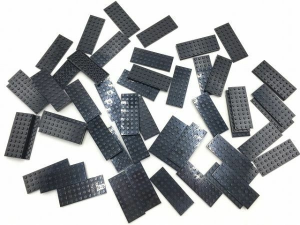 Z-134　レゴバラパーツ　大きめプレートパーツ　4 x 10　黒/ブラック18　まとめてセット　60サイズ