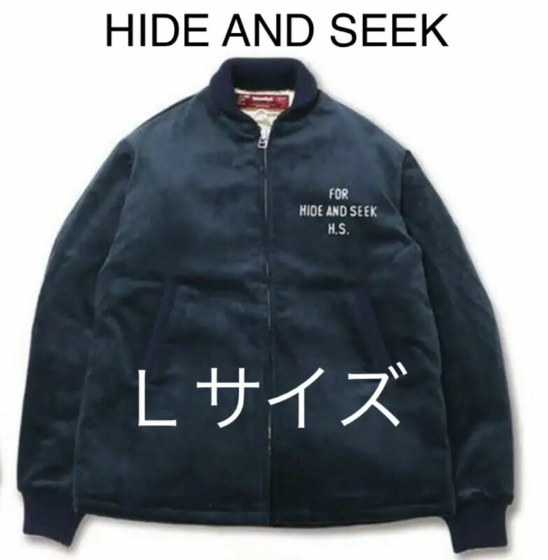 HIDE AND SEEK Cord Sports Jacket ハイドアンドシーク コードスポーツジャケット Lサイズ NAVY