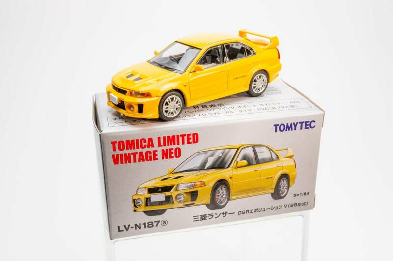 TOMYTEC TOMICA LIMITED VINTAGE NEO LV-N187a MITSUBISHI LANCER EVOLUTION V S=1/64