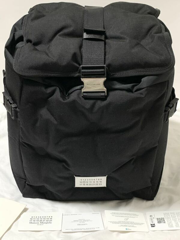 新品《 Maison Margiela メゾン マルジェラ 》グラム スラム スポーツ キューブ バックパック / glam slam backpack bag ブラック レザー