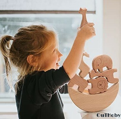 積み木 バランス ブロック 知育玩具 動物 おもちゃ 玩具 楽しい 楽しく 遊ぶ 学ぶ 赤ちゃん ベビー 幼児 子供 積木 つみき プレゼント