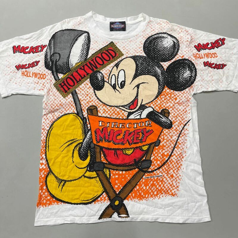 Walt Disney Company HOLLYWOOD MICKEY ミッキーマウス ヴィンテージ Tシャツ MADE IN USA アメリカ製 オーバーサイズ ビッグシルエット