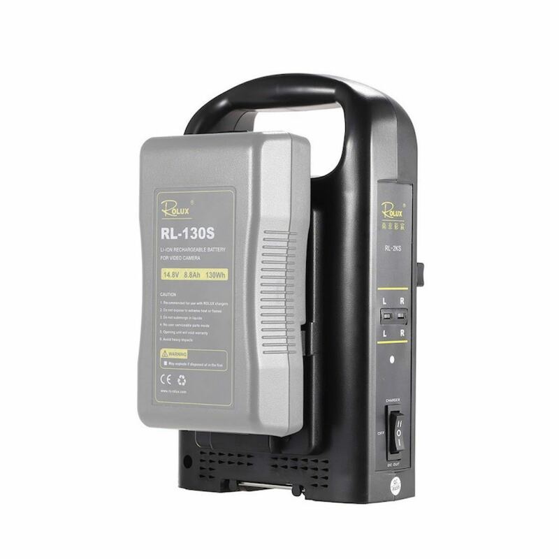 SONY Vマウントカムコーダーバッテリー対応 2チャンネル デュアル充電器 ROLUX RL-2KS