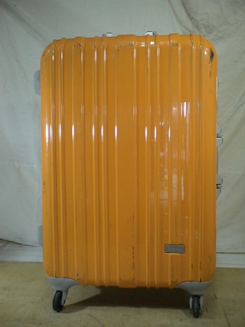4524　SPALDING　オレンジ　TSAロック付　鍵付　スーツケース　キャリケース　旅行用　ビジネストラベルバック