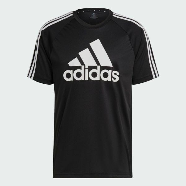 新品・アディダス・ AEROREADY セレーノ ロゴ　半袖Tシャツ 　O（XL) 黒・白