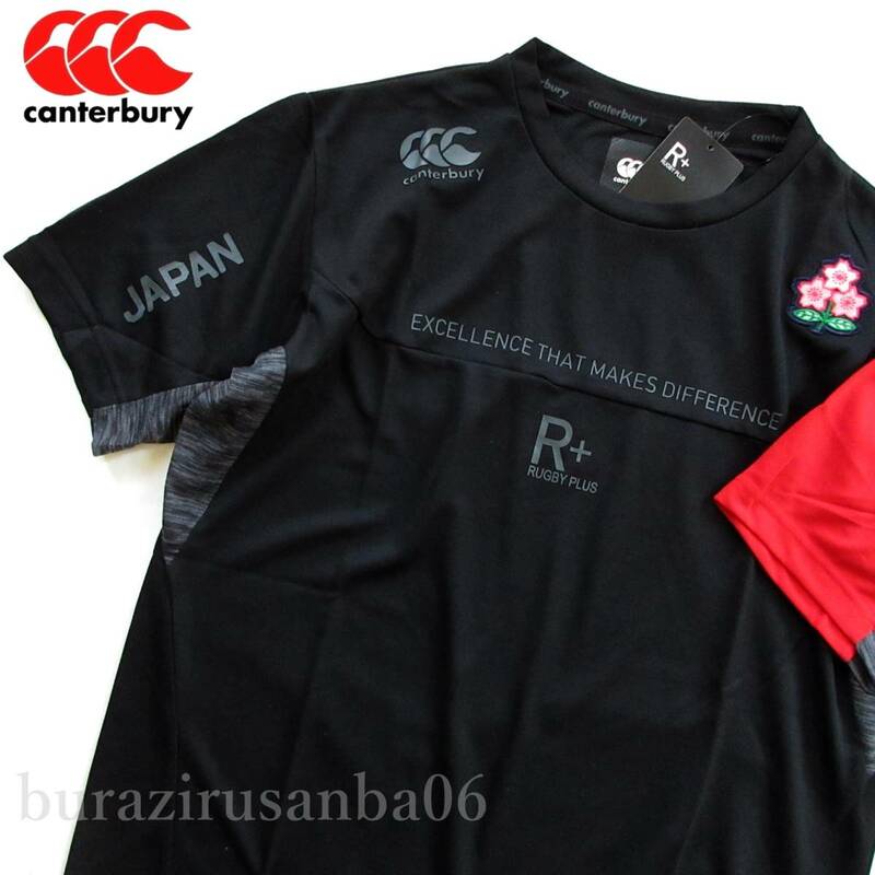 メンズ 3L◇未使用 カンタベリー ラグビー日本代表 支給品 ジャパン ワークアウトティー 半袖 Tシャツ canterbury JAPAN RUGBY R30021JH