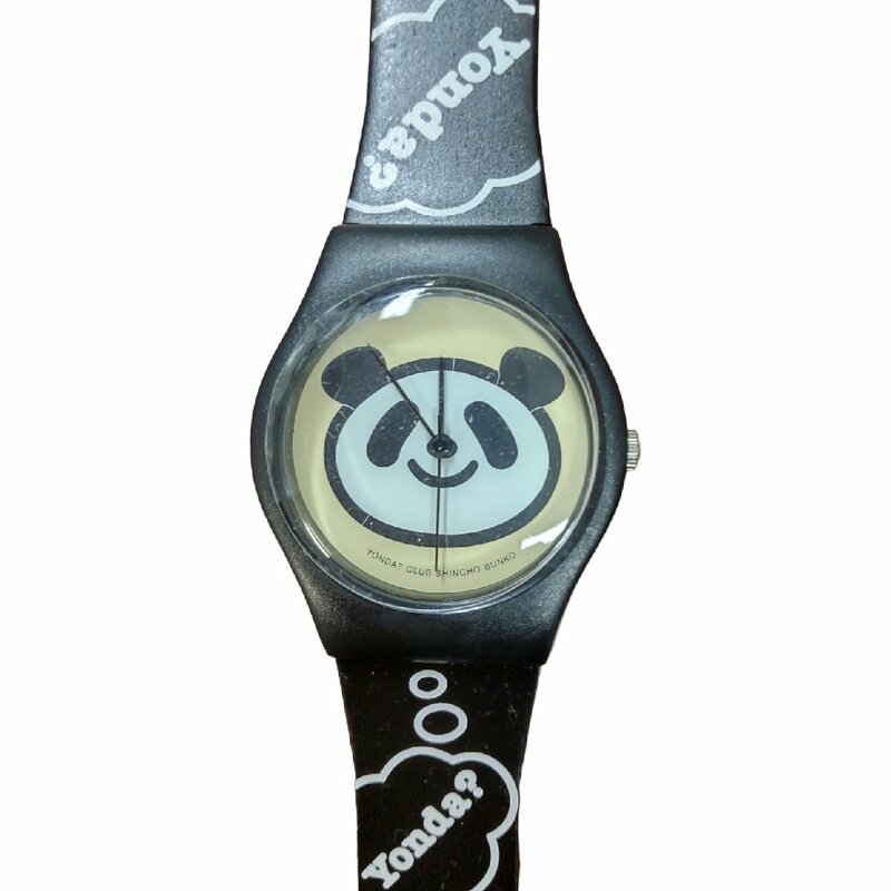 【中古品】 Yonda? CLUB パンダ柄 腕時計 クオーツ キャラクター時計 ケースあり L52462RE