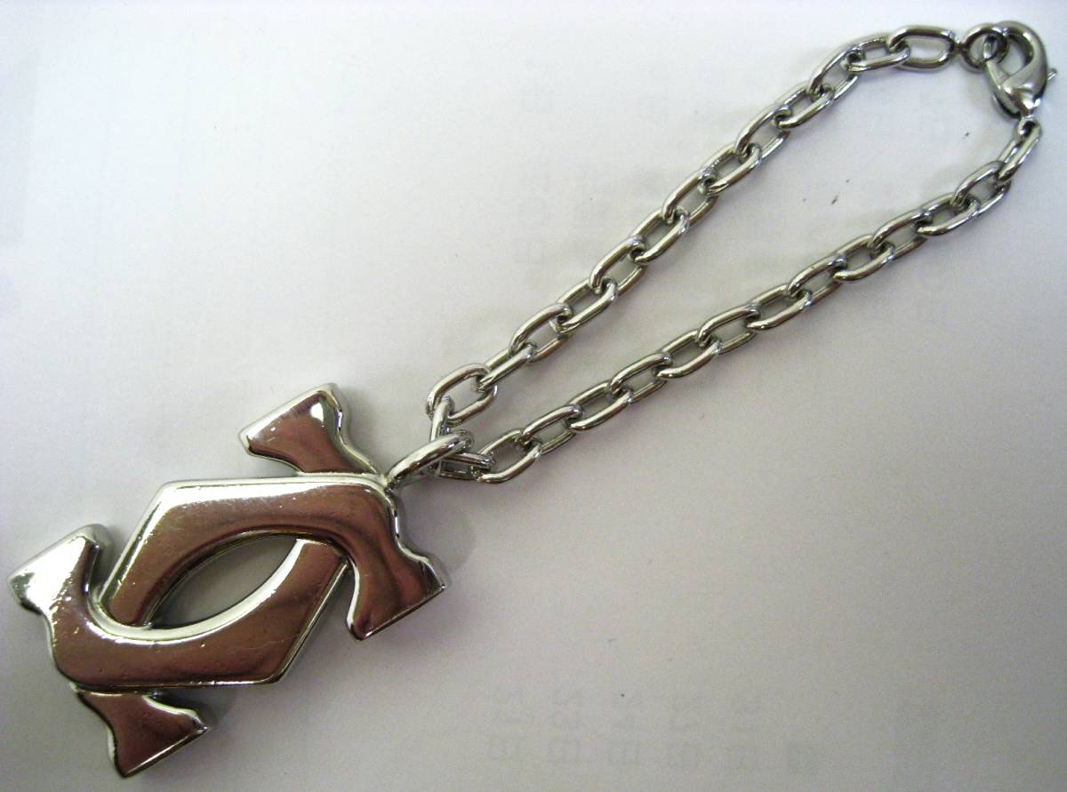 【東京 谷中 質屋おぢさん】極美品カルティエCartierC2ロゴ バッグチャーム キーホルダー ストラップ