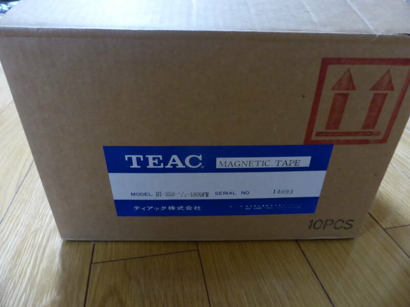 デッドストック★TEAC　DT-350　-1/2-1800PR MAGNETIC TAPE　10PCS　箱売り★