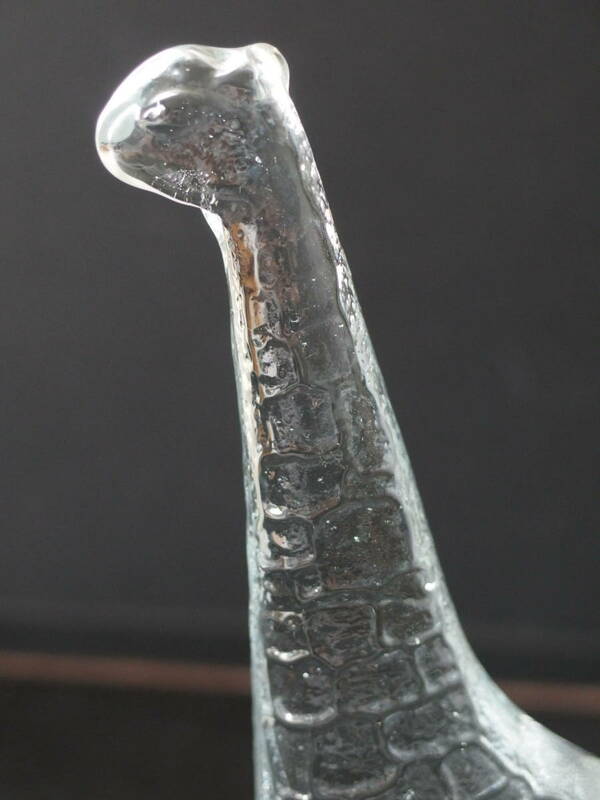 北欧雑貨 Kosta Boda コスタボダ Bertil Vallien Zooシリーズ ガラスのオブジェ キリン スウェーデン製（S,高さ17.5cm)