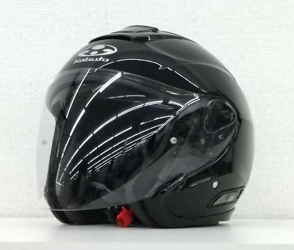 OGK KABUTO/オージーケーカブト ジェットヘルメット ASAGI ブラックメタリック M(57-58cm) アサギ オープンフェイス バイク用品 2017年製 B