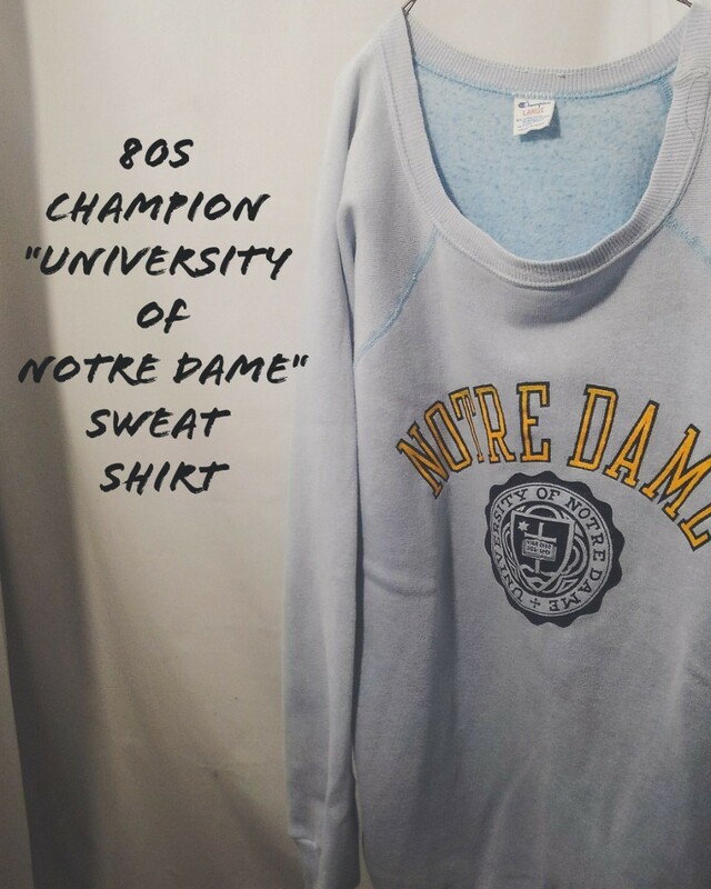 Vintage Champion university of notre dame sweat shirt 80s チャンピオン トリコタグ 前期 ノートルダム大学 スウェット ビンテージ