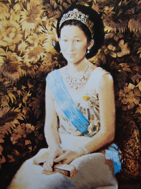 宮永岳彦、【皇太子妃時代の皇后陛下御肖像】、希少画集画より、状態良好、新品高級額装付、送料無料、yoni