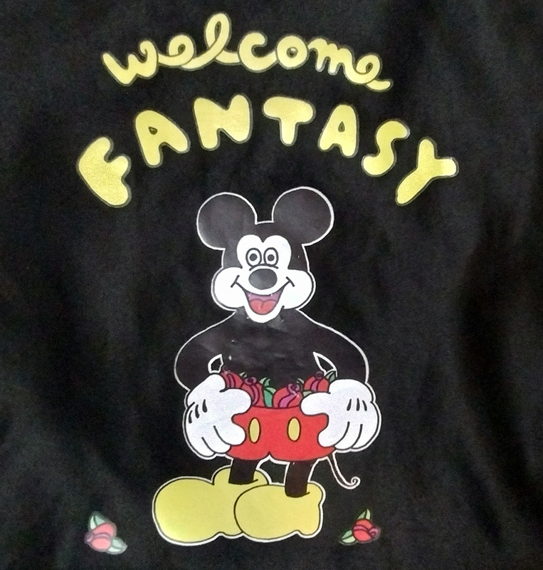 USED　GU ディズニー ミッキーマウス エコバッグ　ヤナギダマサミ　黒　Disney