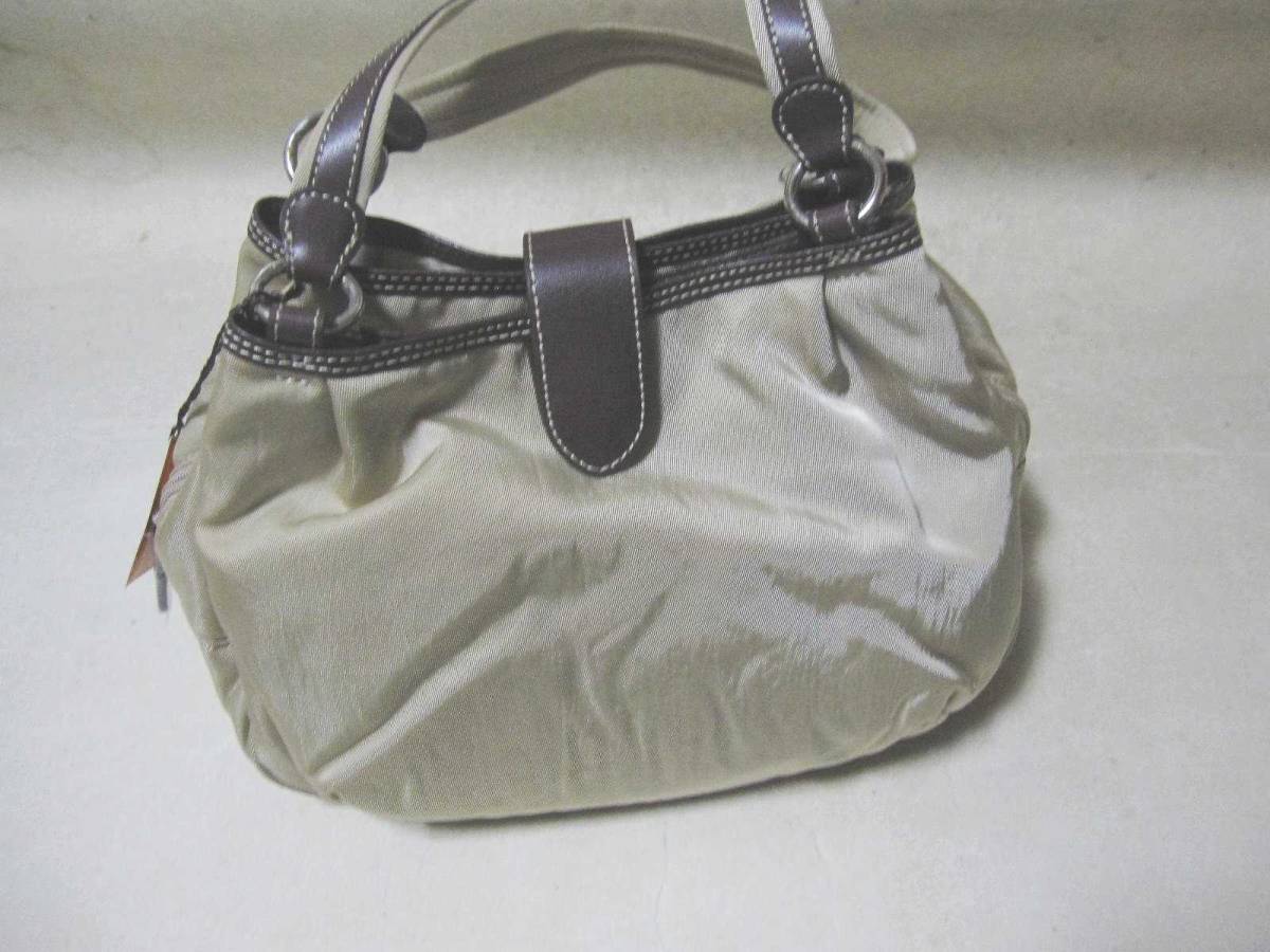 【新品未使用品 タグ付】ELISE TRAN エリーゼトラン ハンドバッグ ベージュ×ブラウン 収納いっぱい！