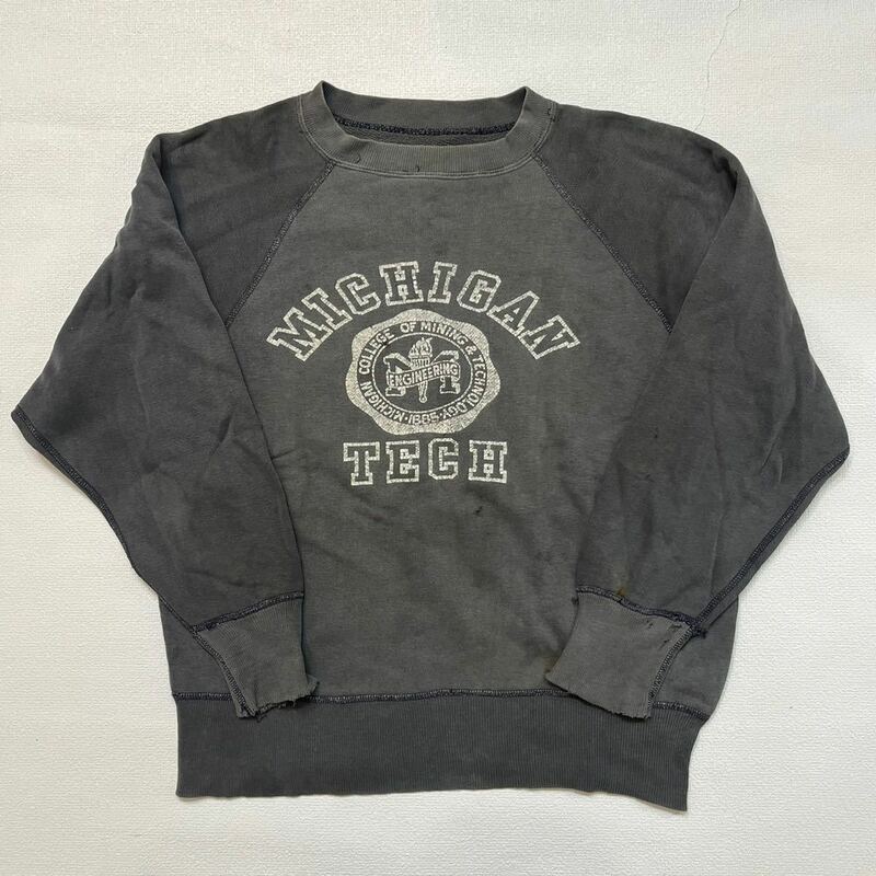 k239 50s 60s ビンテージ スウェット MICHIGAN TECH college of mining & technology 1885 カレッジ ロゴ ミシガン vintage sweat