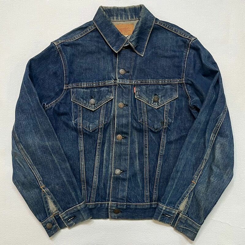 K202 60 年代 アメリカ 製 Levi's 70505 BIG E デニム トラッカー ジャケット リーバイス 60s vintage ビンテージ USA 米国 ビッグ